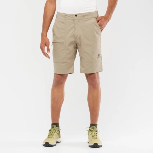 Khaki Salomon Outrack Men's Shorts | PH 31468K